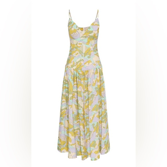 Alemais graphic-print organic cotton dress size 8 AUS - Picture 4 of 9